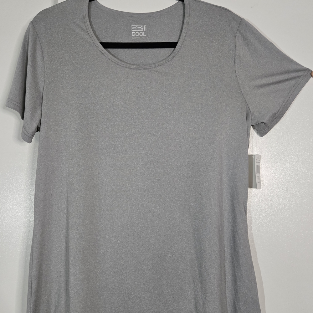 32 Degrees Women's Light Gray Short Sleeve Top - Picture 1 of 5